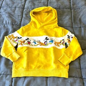 NWOT Zara Disney Kids Yellow Mickey Mouse Hoodie